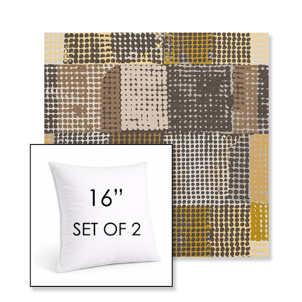 Picture of Pop Corn | Set of 2 | Sunbrella 16" Square Outdoor Throw Pillows with Premium Inserts
