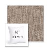 Picture of Poros Rattan | Set of 2 | Sunbrella 16" Square Outdoor Throw Pillows with Premium Inserts