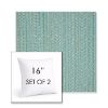Picture of Posh Aqua | Set of 2 | Sunbrella 16" Square Outdoor Throw Pillows with Premium Inserts