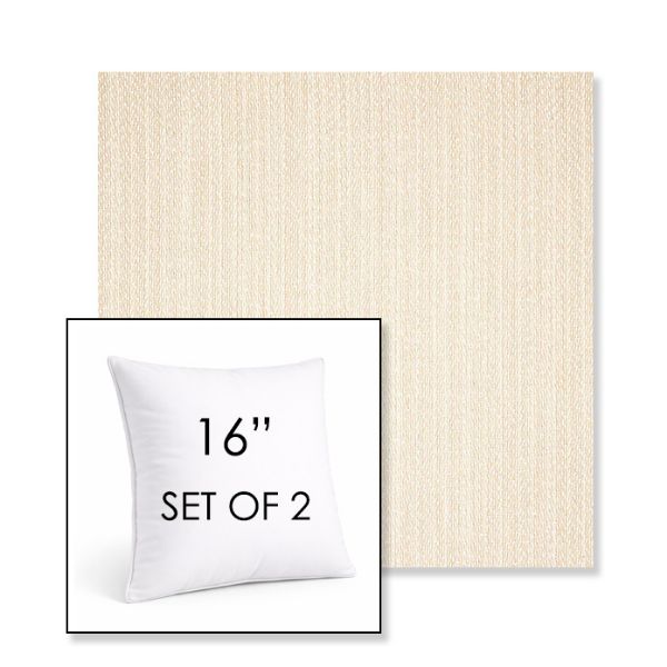 Picture of Posh Linen | Set of 2 | Sunbrella 16" Square Outdoor Throw Pillows with Premium Inserts