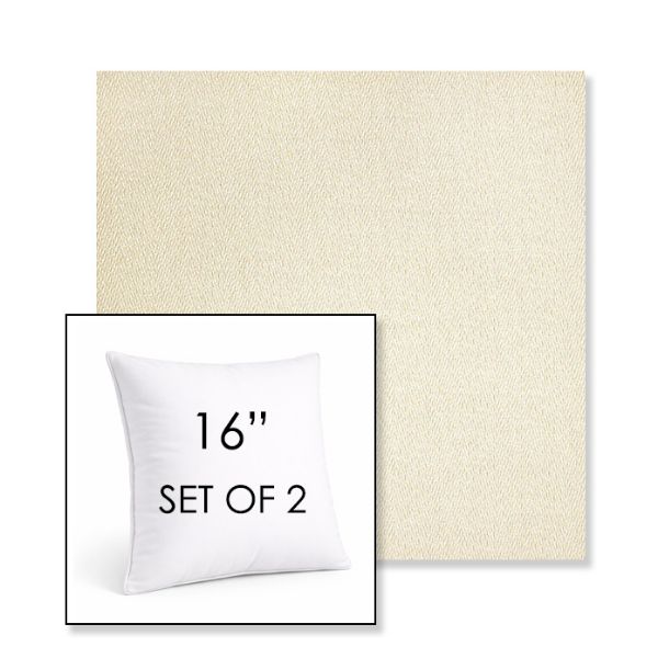 Picture of Posh Salt | Set of 2 | Sunbrella 16" Square Outdoor Throw Pillows with Premium Inserts