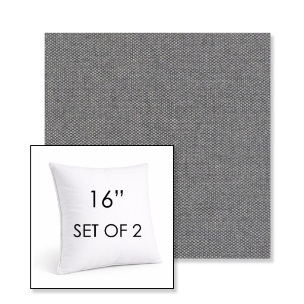 Picture of Proof Slate | Set of 2 | Sunbrella 16" Square Outdoor Throw Pillows with Premium Inserts
