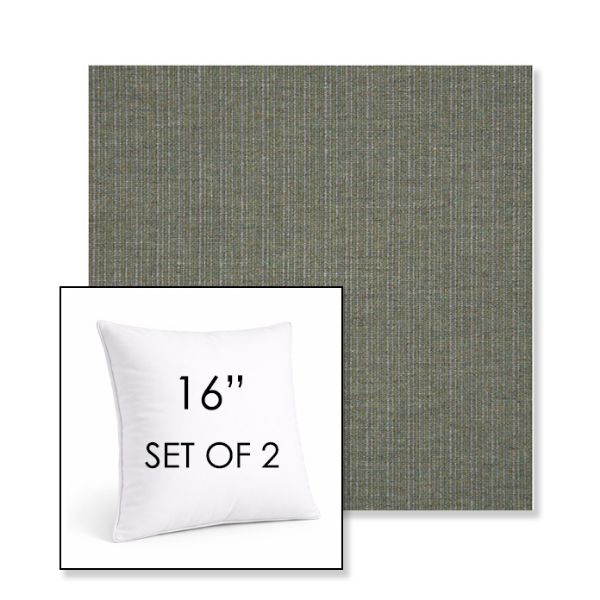 Picture of Proven Olive | Set of 2 | Sunbrella 16" Square Outdoor Throw Pillows with Premium Inserts
