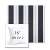 Picture of Relate Harbor | Set of 2 | Sunbrella 16" Square Outdoor Throw Pillows with Premium Inserts