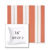 Picture of Relate Persimmon | Set of 2 | Sunbrella 16" Square Outdoor Throw Pillows with Premium Inserts
