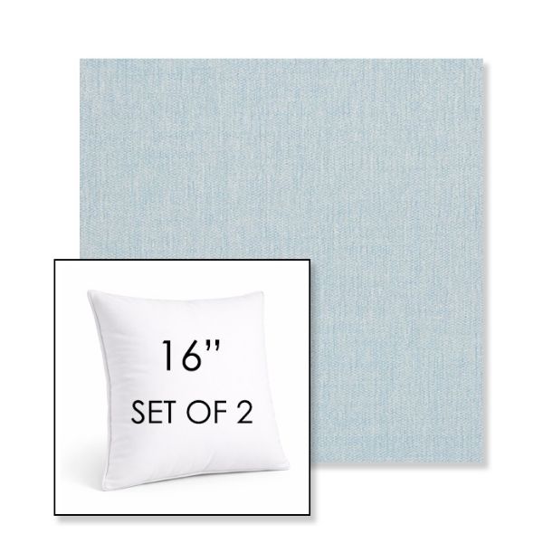 Picture of Ritsy Sky | Set of 2 | Sunbrella 16" Square Outdoor Throw Pillows with Premium Inserts