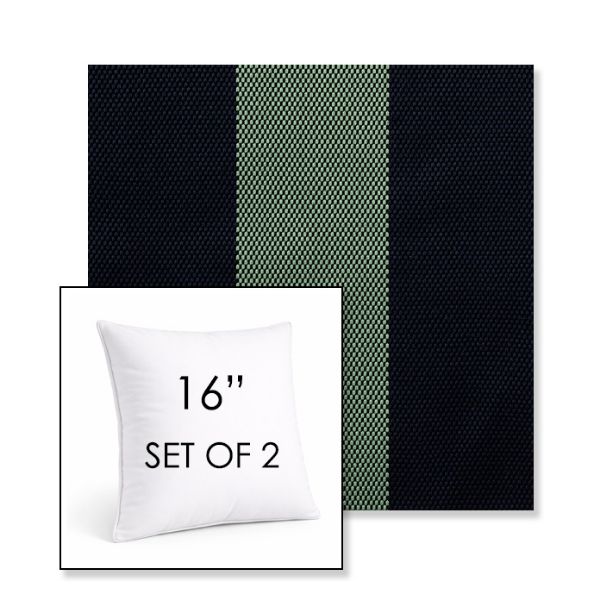 Picture of Rothko Mint Julep | Set of 2 | Sunbrella 16" Square Outdoor Throw Pillows with Premium Inserts