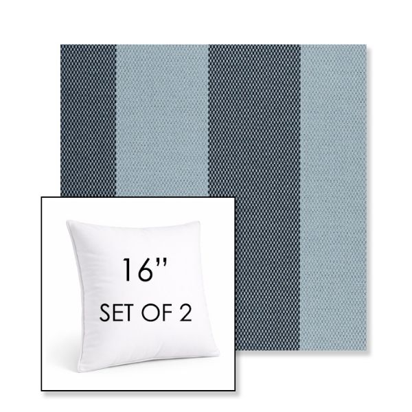 Picture of Rothko Oceanfront | Set of 2 | Sunbrella 16" Square Outdoor Throw Pillows with Premium Inserts