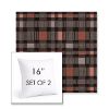 Picture of Rubix Huckleberry | Set of 2 | Sunbrella 16" Square Outdoor Throw Pillows with Premium Inserts