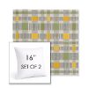 Picture of Rubix Lemon Lime | Set of 2 | Sunbrella 16" Square Outdoor Throw Pillows with Premium Inserts