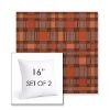 Picture of Rubix Spicy Melon | Set of 2 | Sunbrella 16" Square Outdoor Throw Pillows with Premium Inserts