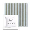 Picture of Sail Away Aloe | Set of 2 | Sunbrella 16" Square Outdoor Throw Pillows with Premium Inserts