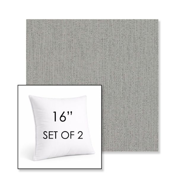 Picture of Savane Nimbus | Set of 2 | Sunbrella 16" Square Outdoor Throw Pillows with Premium Inserts
