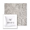 Picture of Sensibility Linen | Set of 2 | Sunbrella 16" Square Outdoor Throw Pillows with Premium Inserts