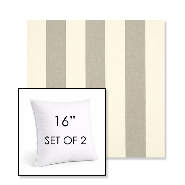 Picture of Solana Seagull | Set of 2 | Sunbrella 16" Square Outdoor Throw Pillows with Premium Inserts
