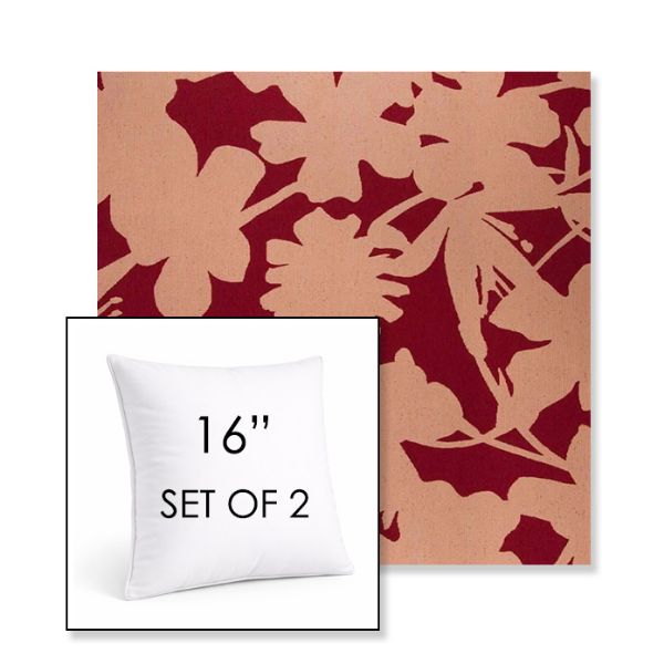 Picture of Sonny Cherry Pop | Set of 2 | Sunbrella 16" Square Outdoor Throw Pillows with Premium Inserts