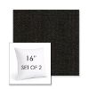 Picture of Source Coal | Set of 2 | Sunbrella 16" Square Outdoor Throw Pillows with Premium Inserts