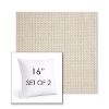 Picture of Tailored Snow | Set of 2 | Sunbrella 16" Square Outdoor Throw Pillows with Premium Inserts