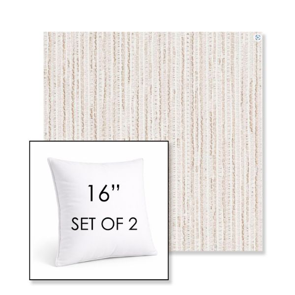 Picture of Tectonic Parchment | Set of 2 | Sunbrella 16" Square Outdoor Throw Pillows with Premium Inserts