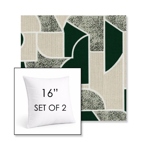 Picture of Territory Oxide | Set of 2 | Sunbrella 16" Square Outdoor Throw Pillows with Premium Inserts