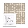 Picture of Toggle Driftwood | Set of 2 | Sunbrella 16" Square Outdoor Throw Pillows with Premium Inserts
