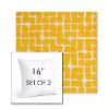 Picture of Toggle Lemon Drop | Set of 2 | Sunbrella 16" Square Outdoor Throw Pillows with Premium Inserts