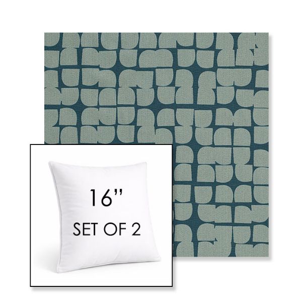 Picture of Toggle Splash | Set of 2 | Sunbrella 16" Square Outdoor Throw Pillows with Premium Inserts
