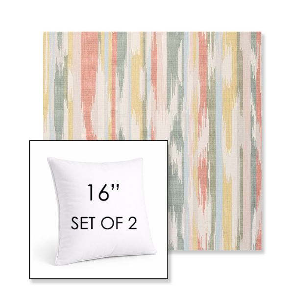 Picture of Transformation Garden | Set of 2 | Sunbrella 16" Square Outdoor Throw Pillows with Premium Inserts