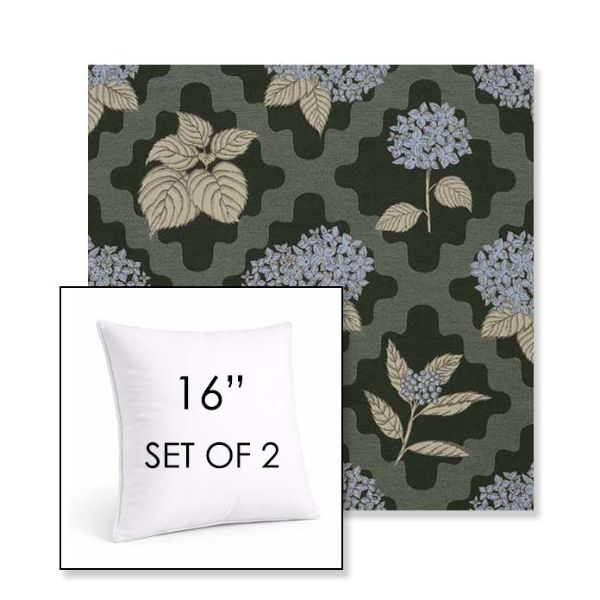 Picture of Trellis Topiary | Set of 2 | Sunbrella 16" Square Outdoor Throw Pillows with Premium Inserts