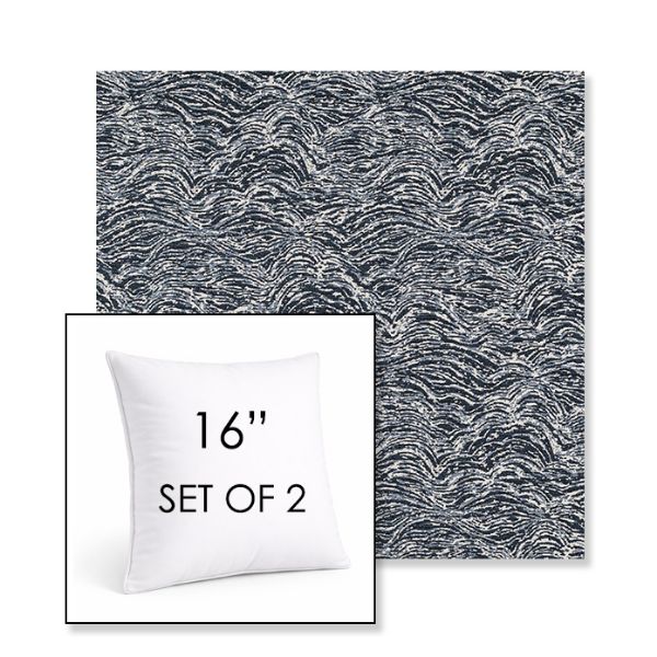 Picture of Undercurrent Tide | Set of 2 | Sunbrella 16" Square Outdoor Throw Pillows with Premium Inserts