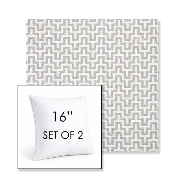 Picture of Underline Dove | Set of 2 | Sunbrella 16" Square Outdoor Throw Pillows with Premium Inserts