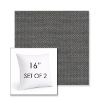 Picture of Wadi Steel | Set of 2 | Sunbrella 16" Square Outdoor Throw Pillows with Premium Inserts