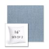 Picture of Willa Chambray | Set of 2 | Sunbrella 16" Square Outdoor Throw Pillows with Premium Inserts