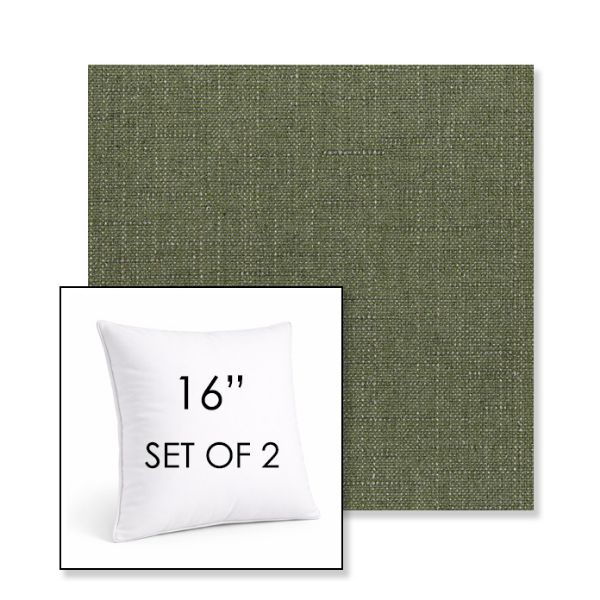 Picture of Willa Frond | Set of 2 | Sunbrella 16" Square Outdoor Throw Pillows with Premium Inserts