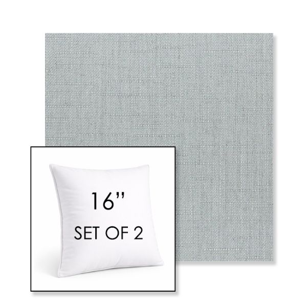 Picture of Willa Seaglass | Set of 2 | Sunbrella 16" Square Outdoor Throw Pillows with Premium Inserts