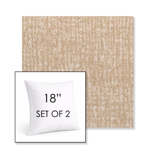Picture of Abstraction Camel | Set of 2 | Sunbrella 18" Square Outdoor Throw Pillows with Premium Inserts
