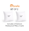 Picture of Ascend Tropical | Set of 2 | Sunbrella 18" Square Outdoor Throw Pillows with Premium Inserts