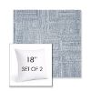 Picture of Boro Indigo | Set of 2 | Sunbrella 18" Square Outdoor Throw Pillows with Premium Inserts