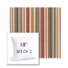 Picture of Brannon Redwood | Set of 2 | Sunbrella 18" Square Outdoor Throw Pillows with Premium Inserts
