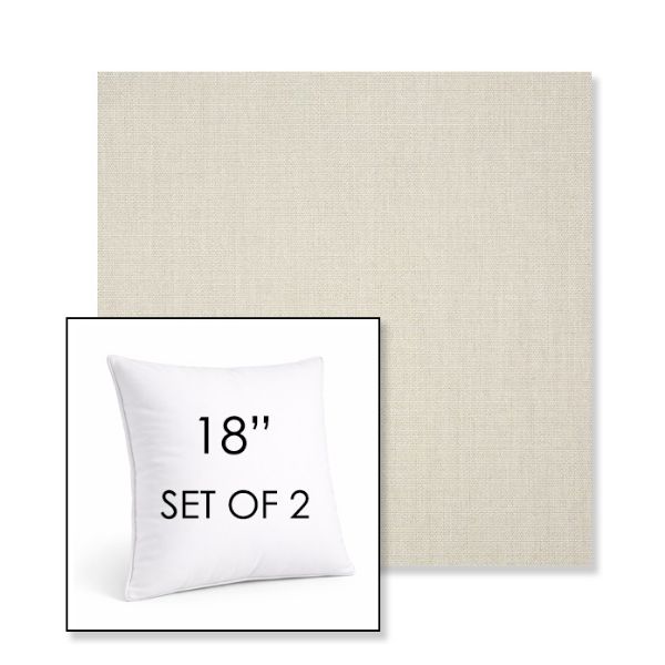 Picture of Canvas Cloud | Set of 2 | Sunbrella 18" Square Outdoor Throw Pillows with Premium Inserts