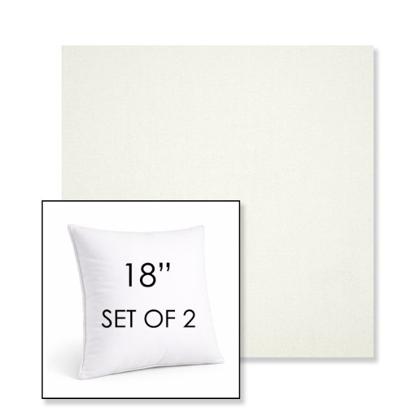 Picture of Canvas White | Set of 2 | Sunbrella 18" Square Outdoor Throw Pillows with Premium Inserts