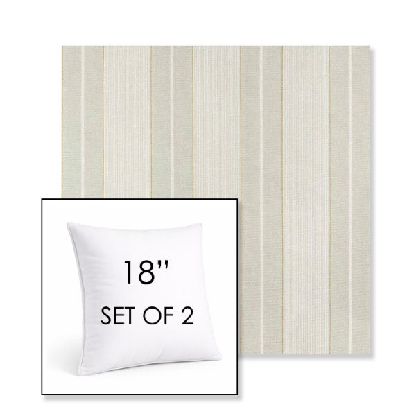 Picture of Carlo Celery | Set of 2 | Sunbrella 18" Square Outdoor Throw Pillows with Premium Inserts