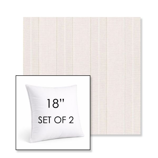 Picture of Carlo Sand | Set of 2 | Sunbrella 18" Square Outdoor Throw Pillows with Premium Inserts