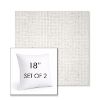 Picture of Dumont Snow | Set of 2 | Sunbrella 18" Square Outdoor Throw Pillows with Premium Inserts