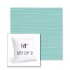 Picture of Dupione Celeste | Set of 2 | Sunbrella 18" Square Outdoor Throw Pillows with Premium Inserts