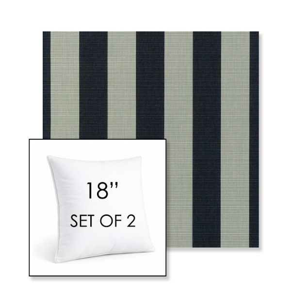 Picture of Expressive Mist | Set of 2 | Sunbrella 18" Square Outdoor Throw Pillows with Premium Inserts