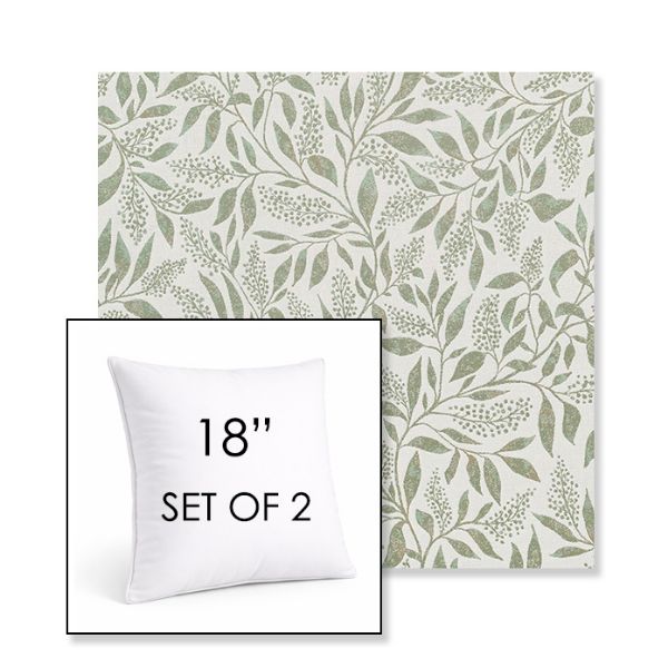 Picture of Exquisite Aloe | Set of 2 | Sunbrella 18" Square Outdoor Throw Pillows with Premium Inserts