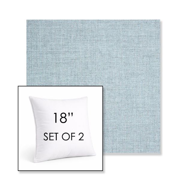 Picture of Idol Frost | Set of 2 | Sunbrella 18" Square Outdoor Throw Pillows with Premium Inserts