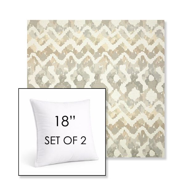 Picture of Inga Marble | Set of 2 | Sunbrella 18" Square Outdoor Throw Pillows with Premium Inserts