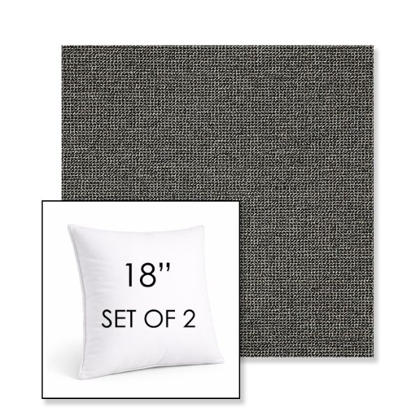 Picture of Kudos Carbon | Set of 2 | Sunbrella 18" Square Outdoor Throw Pillows with Premium Inserts